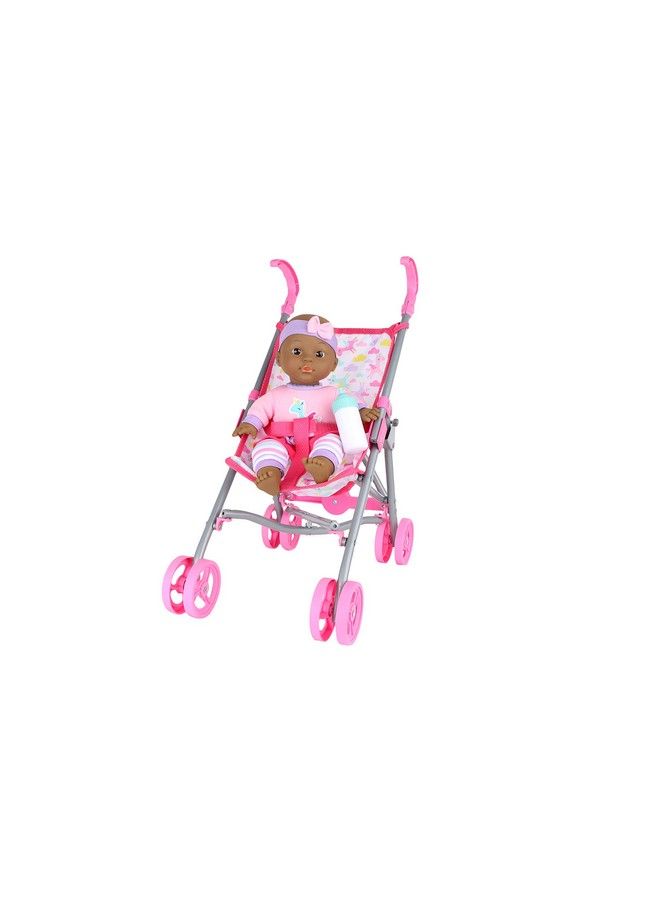 Gigo Dream Collection 12" Baby Doll Care Gift Set With Stroller African American In Gift Box - Image 3