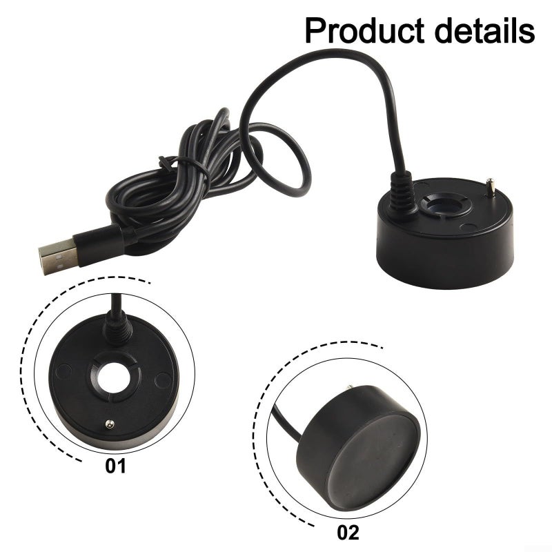 USB 5V صانع الضباب الأسود بكابل طويل للنوافير والبرك وأحواض السمك والمرطبات - Image 5