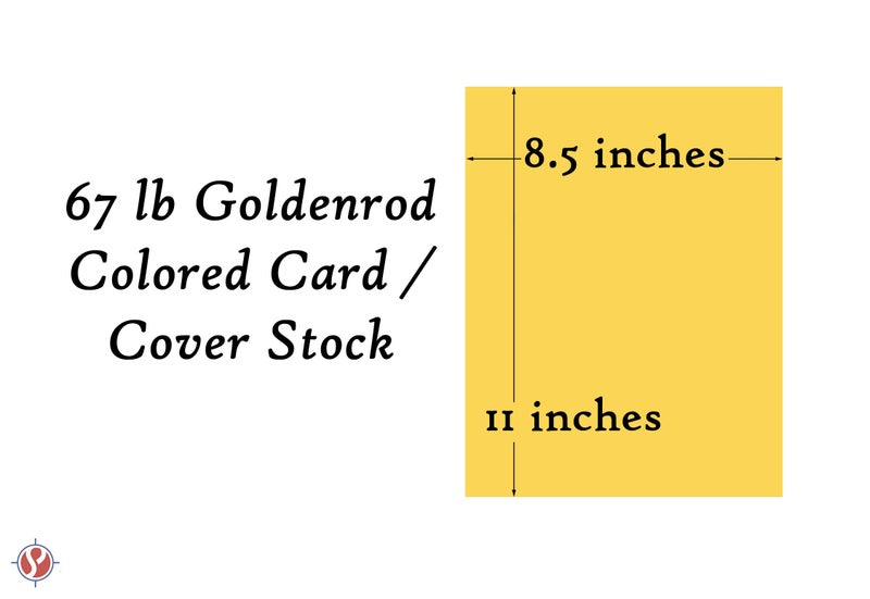 S Superfine Printing Goldenrod Pastel Color Card Stock Paper, 67lb Cover Medium Weight Cardstock, for Arts & Crafts, Coloring, Announcements, Stationary Printing at School, Office, Home | 8.5 x 11 | 50 Sheets Per Pack - Image 5
