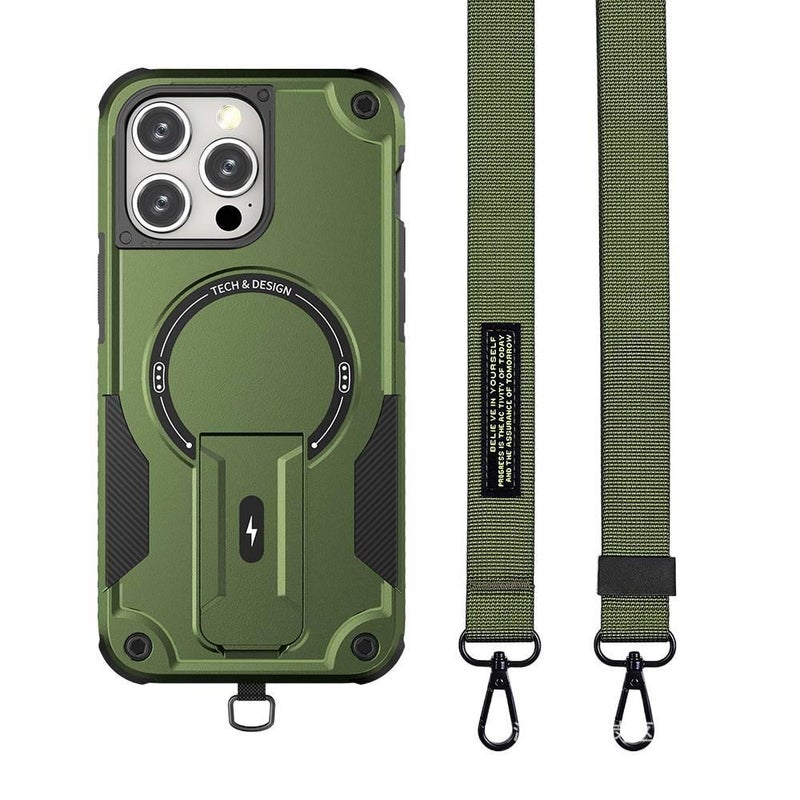 MagSafe Case | Green | Drop Protection | Anti-Fingerprint | Shockproof Cover for iPhone 14 / 14 Plus / 14 Pro / 14 Pro Max - Image 1