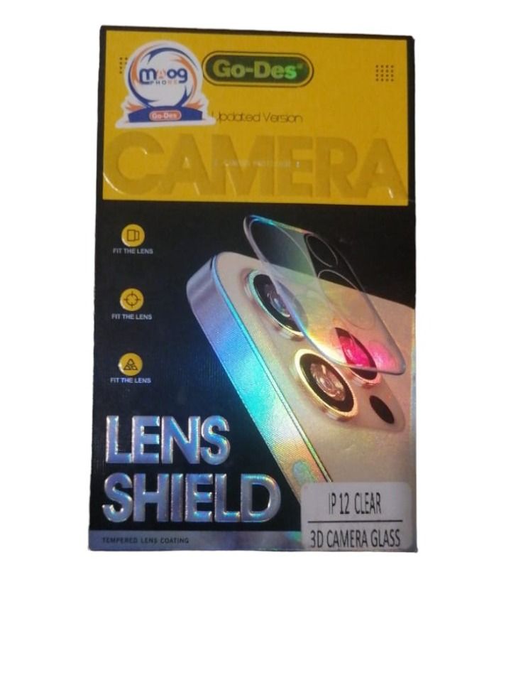 جو-ديز لاصقة حماية لعدسة الكاميرا لهاتف آيفون 12  شفاف - Image 1