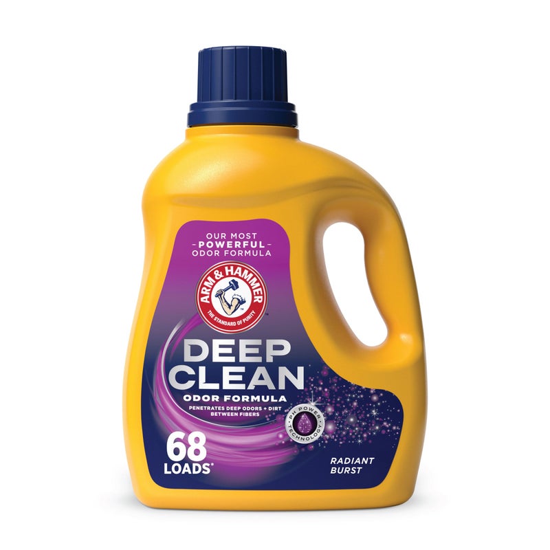 Arm & Hammer منظف غسيل سائل ARM HAMMER عميق التنظيف مع تركيبة إزالة الروائح 102 أونصة سائلة 68 غسلة