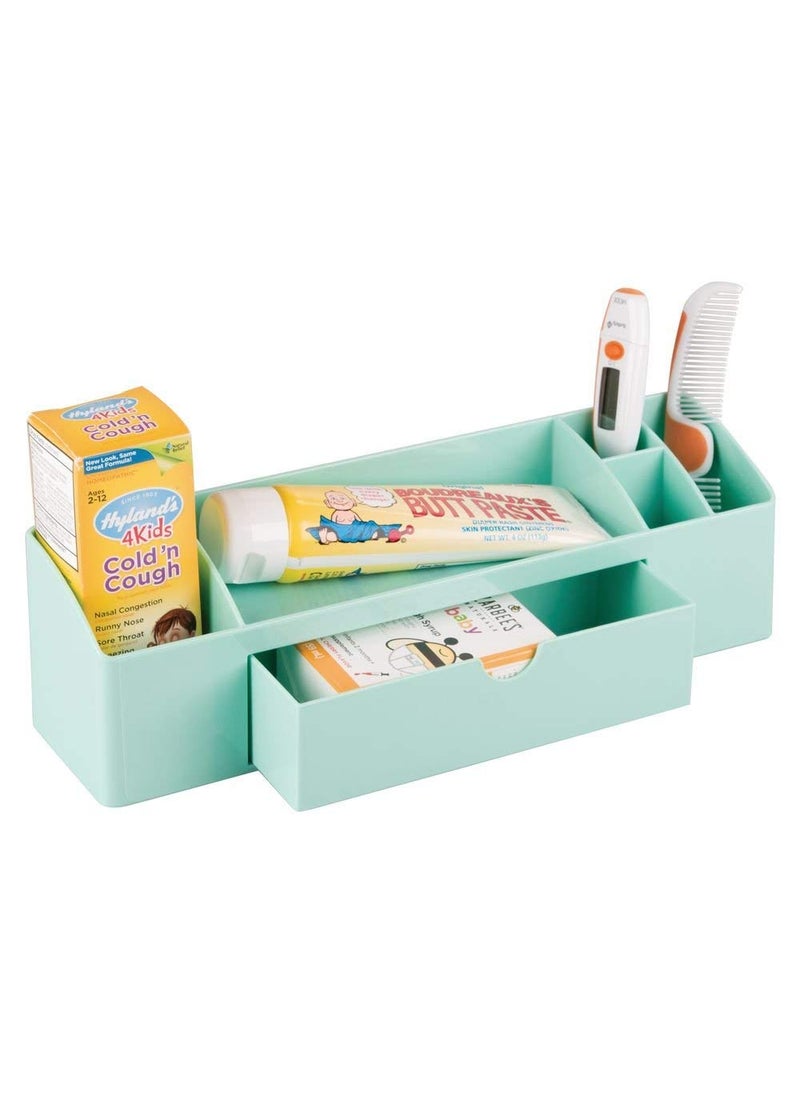 InterDesign iDesign Med Makeup Organiser Compact Cosmetic Storage Unit for Lipstick Blush and More Made of Durable Plastic Light Mint  - Image 3