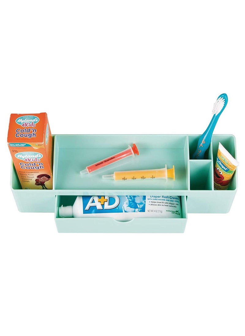 InterDesign iDesign Med Makeup Organiser Compact Cosmetic Storage Unit for Lipstick Blush and More Made of Durable Plastic Light Mint  - Image 4