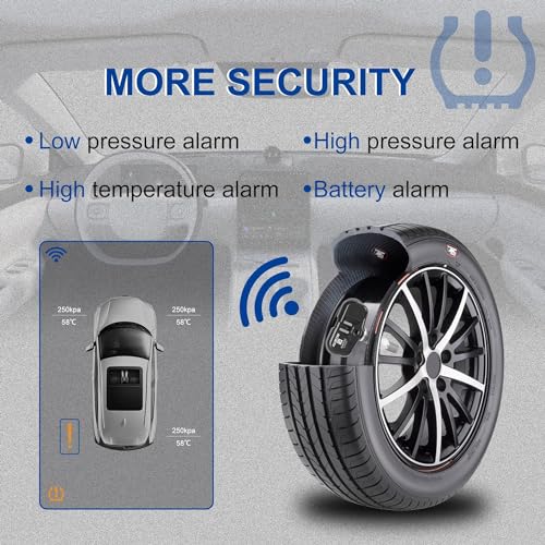 RENECTIV TPMS Sensors,315Mhz Compatible for Toyota Lexus Scion,Tire Pressure Monitoring Sensors for Rav4 Camry 4Runner Tacoma Corolla Prius Yaris Replacement 42607-33021 42607-33011 PMV-107J Set of 4 - Image 5