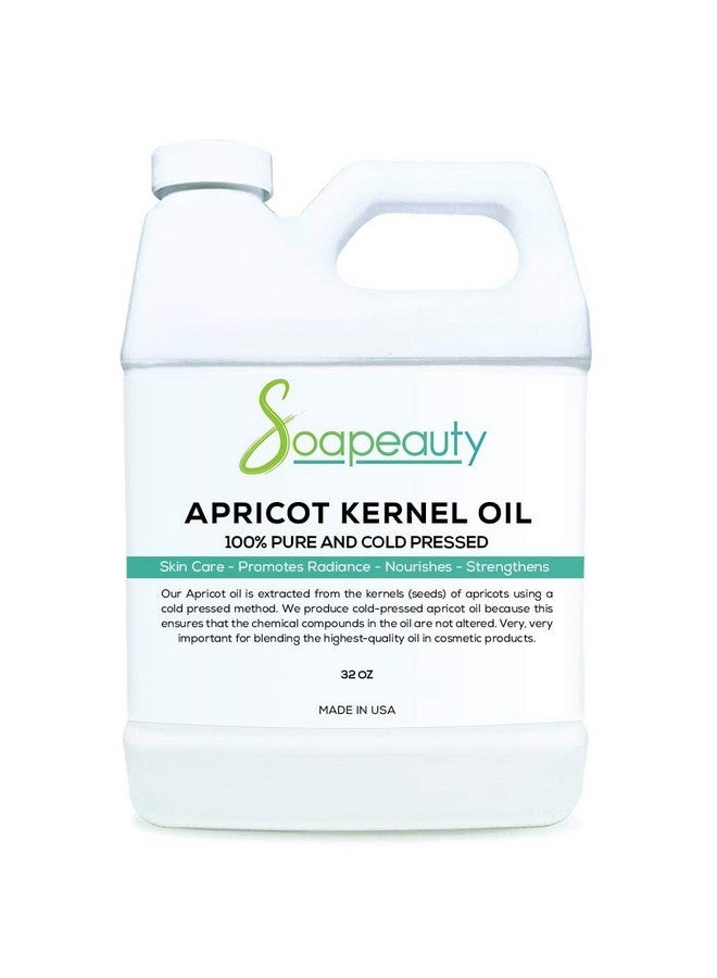 Soapeauty Apricot Kernel Oil Cold Pressed 100% Pure Natural Apricot Oil For Skin Face Hair Carrier For Essential Oils Massage | 32 Oz - Image 1