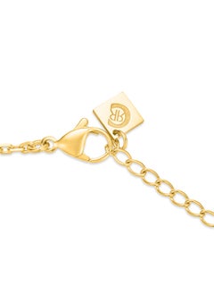CERRUTI 1881 Arabesque.3 Necklace, Embossed 3D Floral Design with Mother of Pearl and Gold-Plated Accents â€“ Crystal-Adorned with CRR Logo  - Image 3
