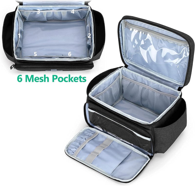CURMIO Small Medicine Storage Bag Empty Lockable Pill Bottle Organizer with Portable Zippered Pouches for First Aid Kits Pill Bottle Organizer for Emergency Medical Supplies - Image 2