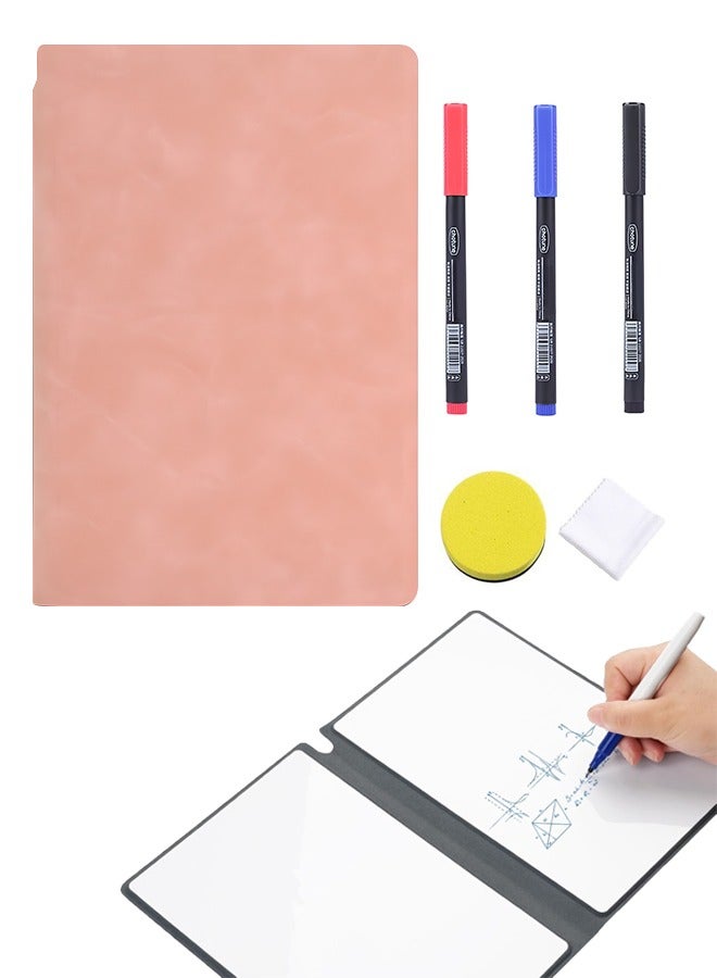 Generic Dry Erase White Board, Mini Dry Erase Pad With 3 Erasable Pens, Eraser, And Wiping Cloth, Perfect Choice For Children’s Painting Growth  - Image 1