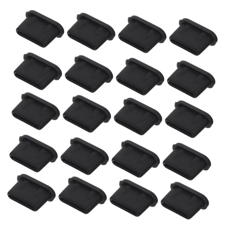 USB Type C Dust Plugs 30pcs Black Covers For Laptop Mobile Devices Charging Ports - Image 2