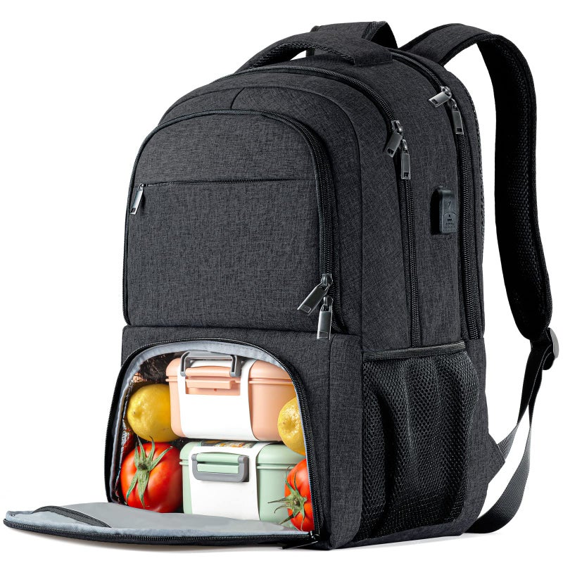 BIKROD Lunch Backpack, Insulated Cooler Lunch Bag Backpack, Large School Backpacks for Teen Boys Water Resistant Back Pack Gift for Men Fit 17 Inch Laptop, - Image 1