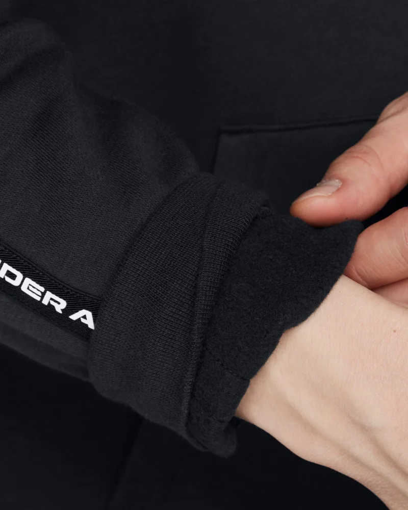 Under Armour Black Men's Icon Fleece Taping Hoodie for Men | Best Price UAE