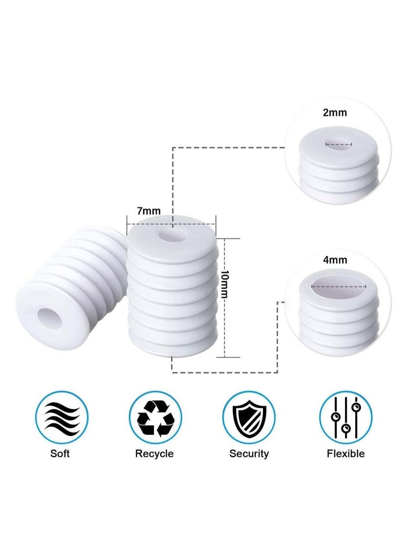 Y&D - 100PCS Cord Locks Toggles Face Mask Silicone Ends Fastener for Drawstrings Non-Slip Stopper Adjusters Elastic Ear Loop Drawstring Fasteners Adjustable Lanyard Buckle - Image 1
