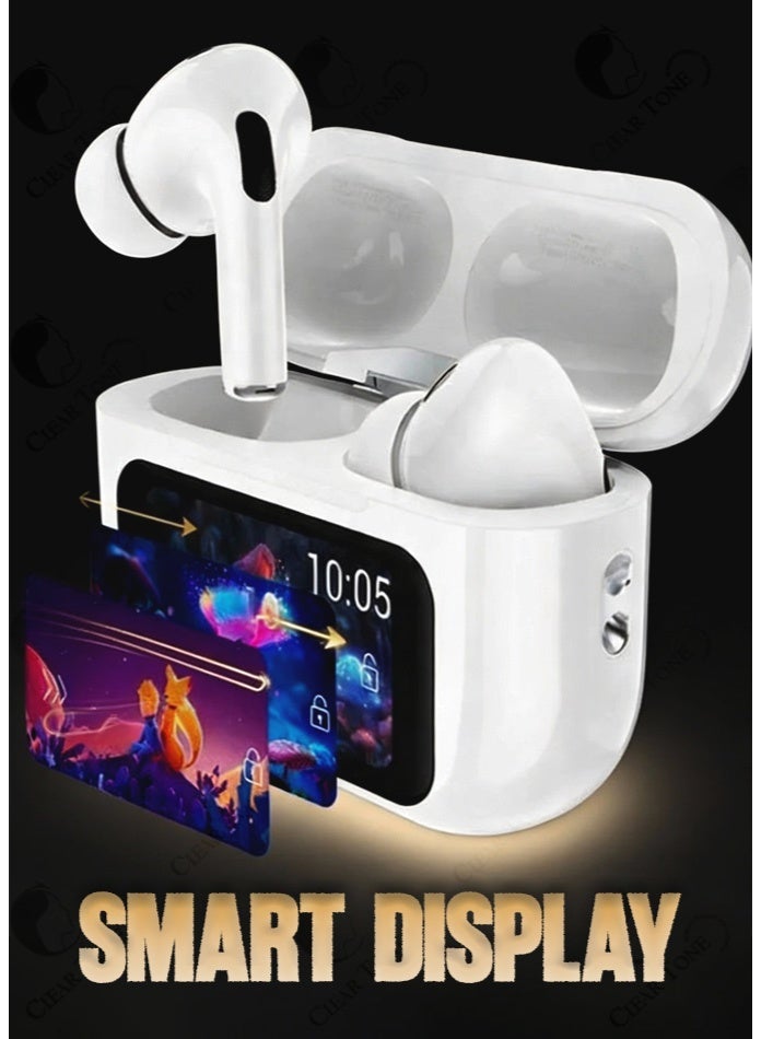 Oteeto Wireless Earbuds with Smart Touch Screen Case, Bluetooth 5.4 TWS Headphones, Full Color LCD Display | Ear Detection & Free Switch Left or Right | Total Up to 15H Playtime | Low Latency Gaming Headset for iPhone & Android - Image 3
