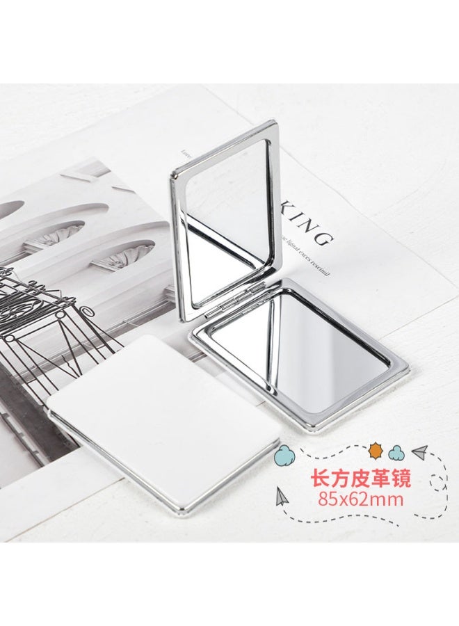 Compact Vanity Mirror for Men, Black, Travel Makeup Mirror for Handbag Pocket Wallet, Portable Double-Sided Magnifying Cosmetic Mirror for Daily, Work, Business - Image 1
