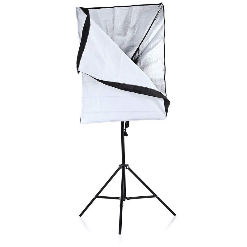 3-in-1 Photo Studio Kit 4 Lamp Holder 2m Light Stand 50 x 70cm Soft Box EU Plug - Image 4