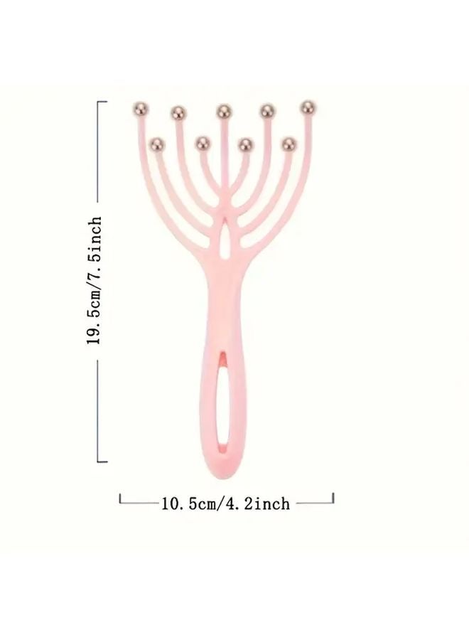 مساج فروة الرأس وردي 9 مخالب لتطويل الشعر وتحسين الدورة الدموية وتخفيف التوتر - Image 1