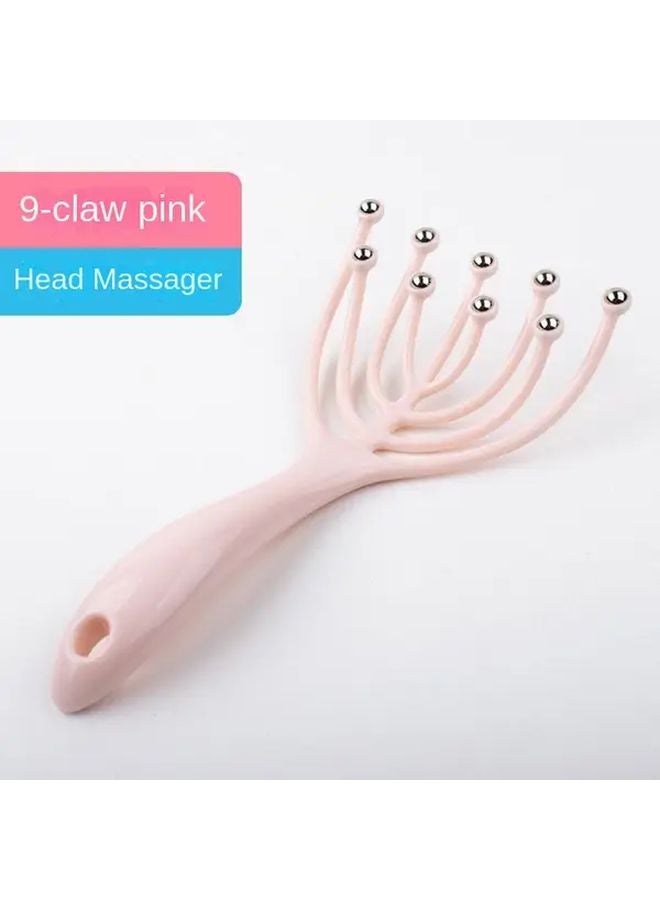 مساج فروة الرأس وردي 9 مخالب لتطويل الشعر وتحسين الدورة الدموية وتخفيف التوتر - Image 2