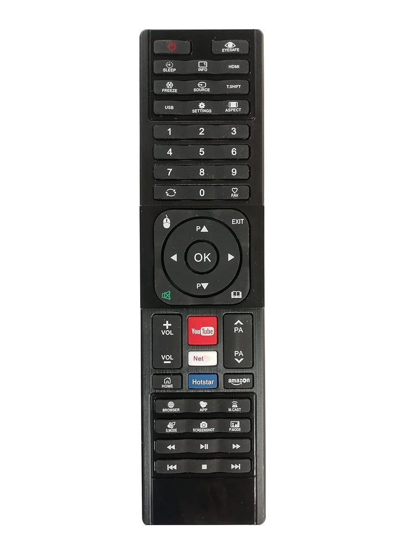 LipiWorld® LED LCD Smart TV Remote Control (Suitable for Willett Tv Old Exactly Same Will Only Work) with Netflix Hotstar YouTube Function Compatible for Willett Tv Remote - Image 1