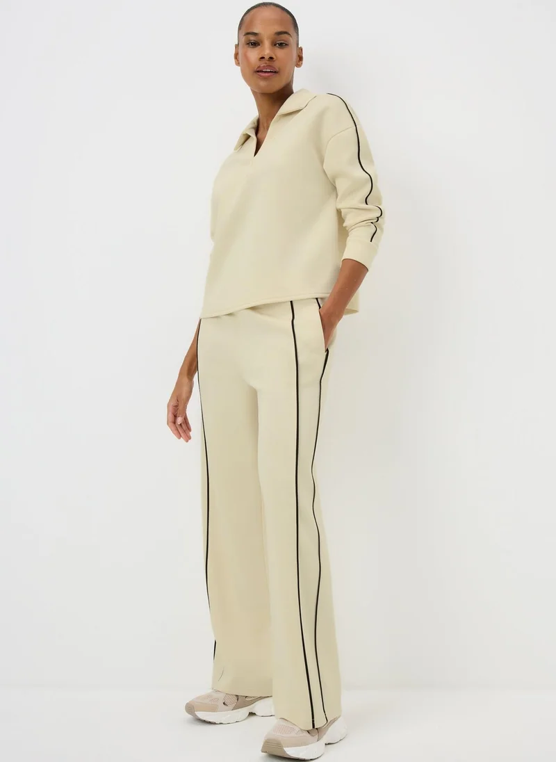 Matalan Cream Scuba Piped Co Ord Trousers