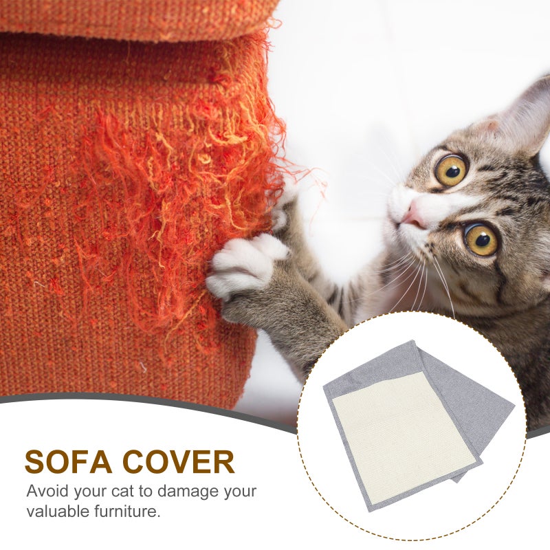 Cat Protective Mat Sofa Protective Cover Anti-Scratching Cover Sofa Armrest Cover for Home Office Shop Room (Light Grey) - Image 4