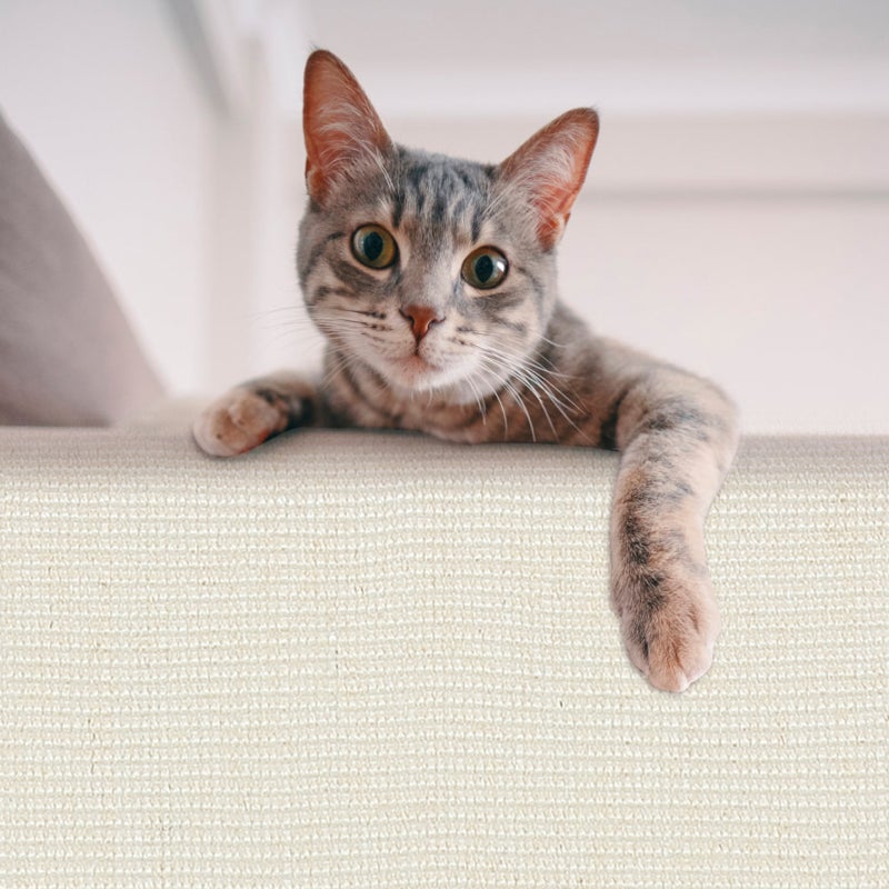 Cat Protective Mat Sofa Protective Cover Anti-Scratching Cover Sofa Armrest Cover for Home Office Shop Room (Light Grey) - Image 3