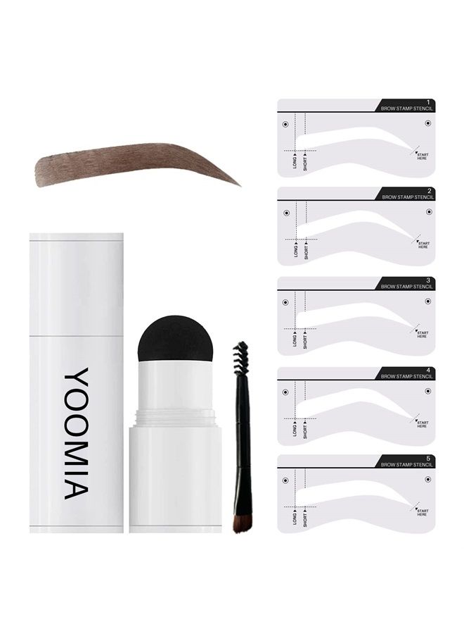 YOOMIA Eyebrow Stamp Stencil Kit And One Step Brow Stamp Shaping Kit Brow Stamp Tool Kit Waterproof Brow Stamp Long Lasting With Reusable Eyebrow Stencils (Auburn)  - Image 1