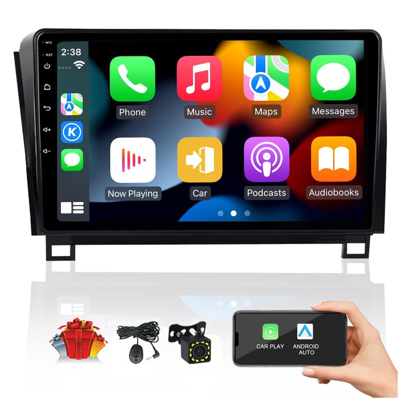 راديو سيارة بشاشة كبيرة 102 بوصة مع نظام GPS لتويوتا تندرا 2007-2013 وسيكويا 2008 مشغل وسائط متعددة أندرويد 8 نواة 4G64G دعم Car Play في مجموعة تركيب الصوت والفيديو دعم مكبرات الصوت JBL العادية