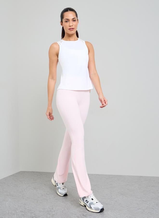 Take Two White Back Mesh Panel Active Tank Top - Image 2