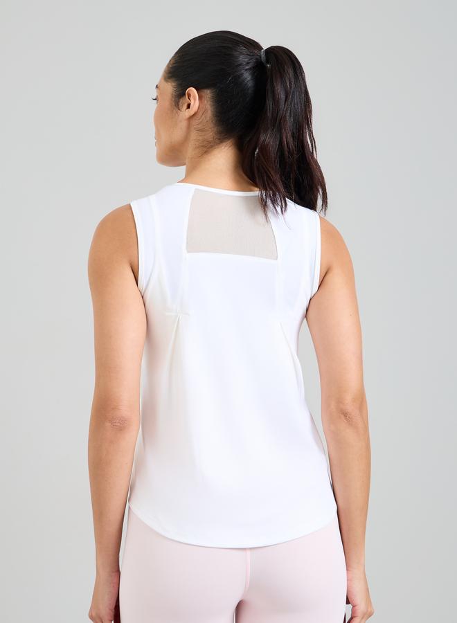 Take Two White Back Mesh Panel Active Tank Top - Image 4