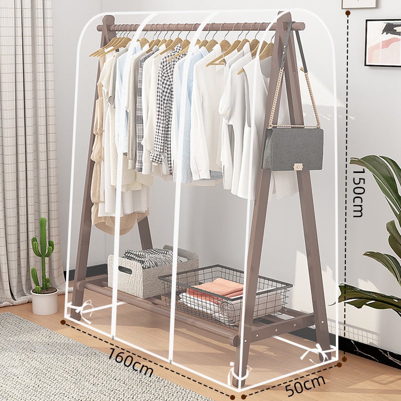 Floor Type Clothes Hanger Dust Cover Clothes Dust Cover Large All-Inclusive Thickened Peva Storage Waterproof And Dustproof For Hair - Image 1