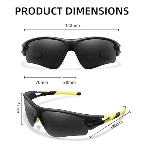 Karsaer Cycling Glasses for Men Women Youth Baseball Sports Non-Polarized Sunglasses, Running Outdoor Goggles E1209, Multicolor - Image 4