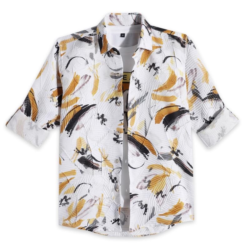 CHARCHIT Boys Cotton Blend Full Sleeves Printed Casual Shirt - Image 4