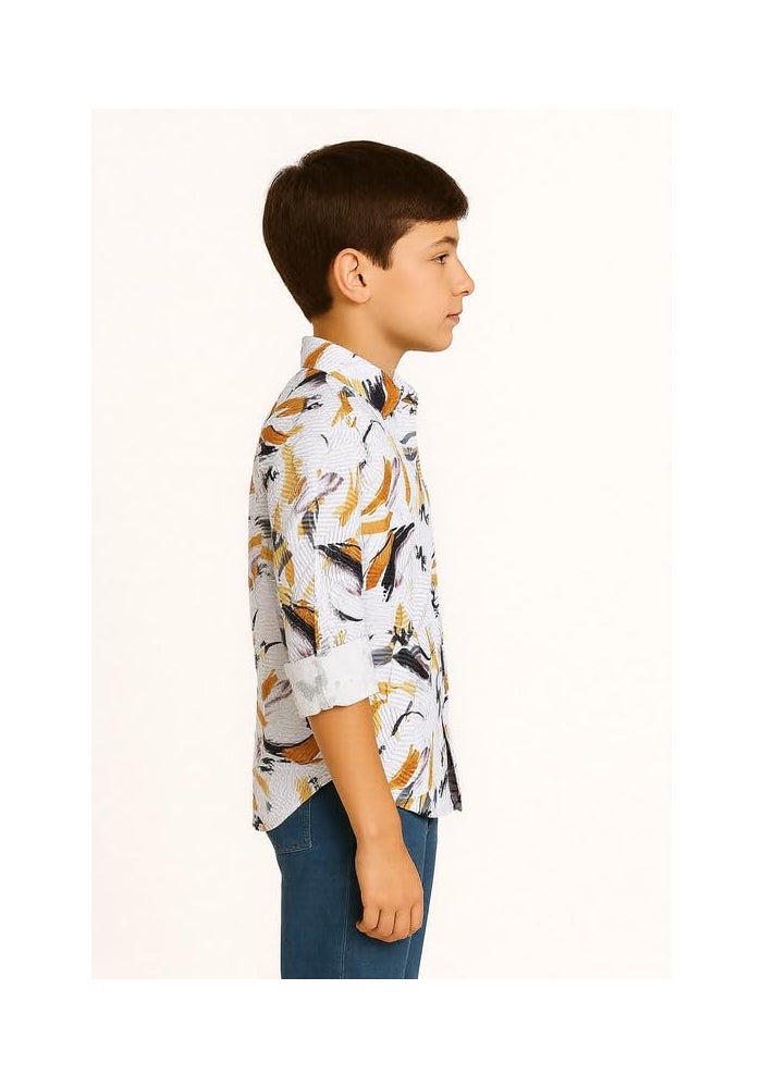 CHARCHIT Boys Cotton Blend Full Sleeves Printed Casual Shirt - Image 3