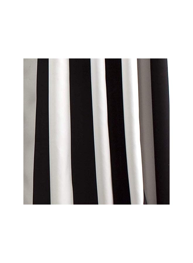 The Bros, Black Wilbur Stripe Room Darkening Window Curtain Panel Pair, 108" x 52", 108 in L - Image 4