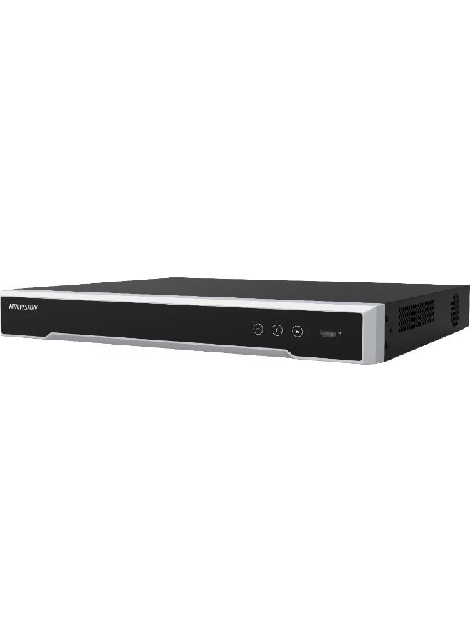 مسجل الفيديو الشبكي DS-7608NI-M2 غير مدعوم بالطاقة عبر الإيثرنت 8 قنوات 8K من سلسلة Ultra، يدعم كاميرات IP بدقة 32 ميجابكسل، عرض نطاق 128 ميجابت في الثانية، ضغط H.265+، مخرجات HDMI/VGA مزدوجة، 2 SATA (حتى 32TB)، LAN جيجابت، بحث ذكي والوصول عن بُعد، أسود | DS-7608NI-M2 (بدون قرص صلب)