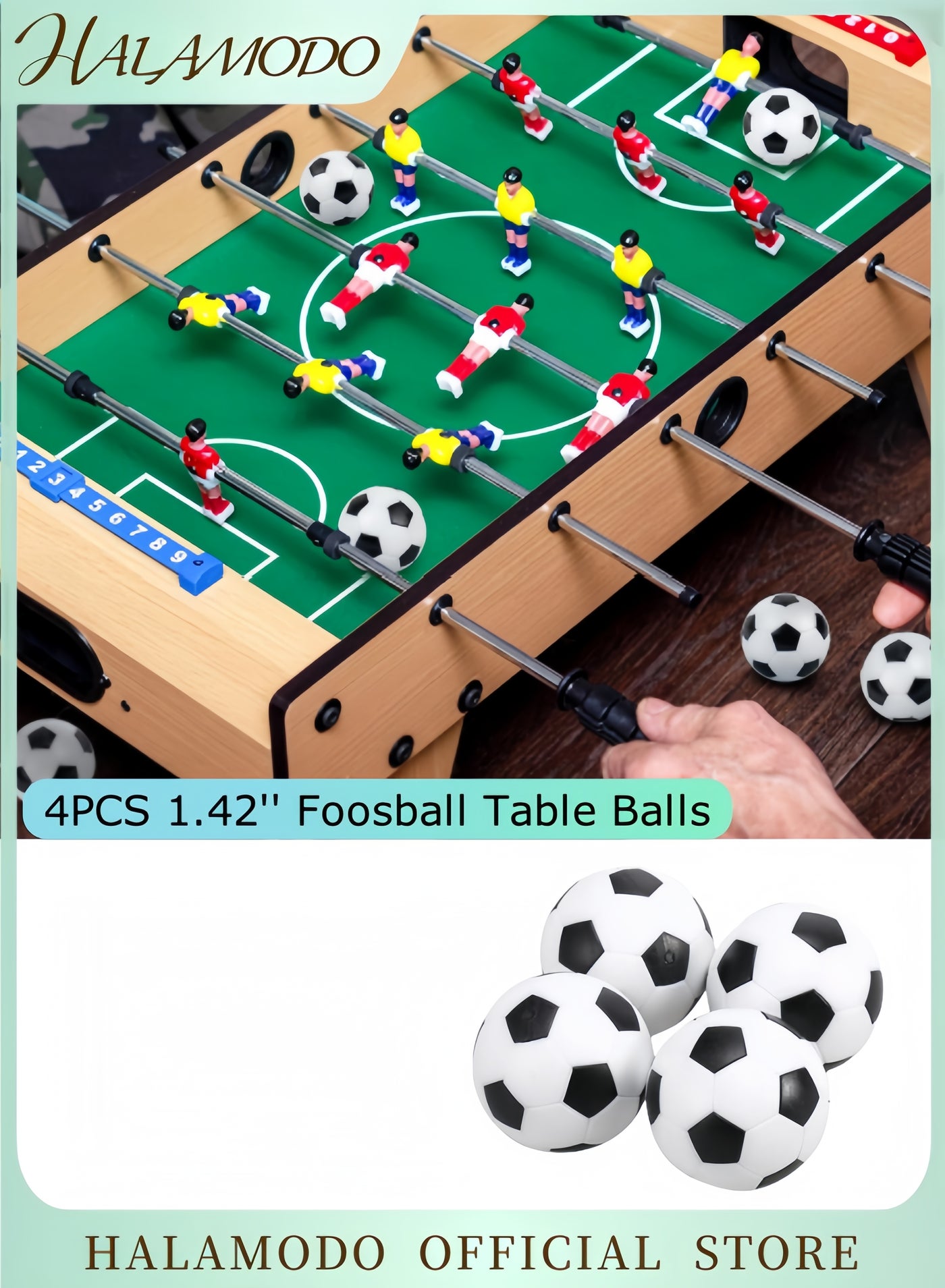 4PCS Foosball Table Balls 1.42 Inch Soccer Balls Small Recreation Ball for Tabletop Game Foosball Table World Cup Accessory Replacements