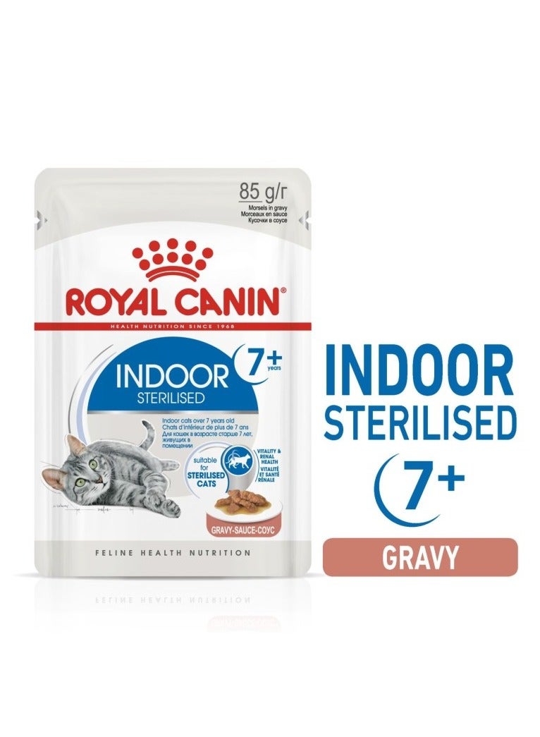 ROYAL CANIN Feline Health Nutrition Indoor 7+ (Wet Food - Pouches) 12 x 85 g - Pack of 12 - Image 2