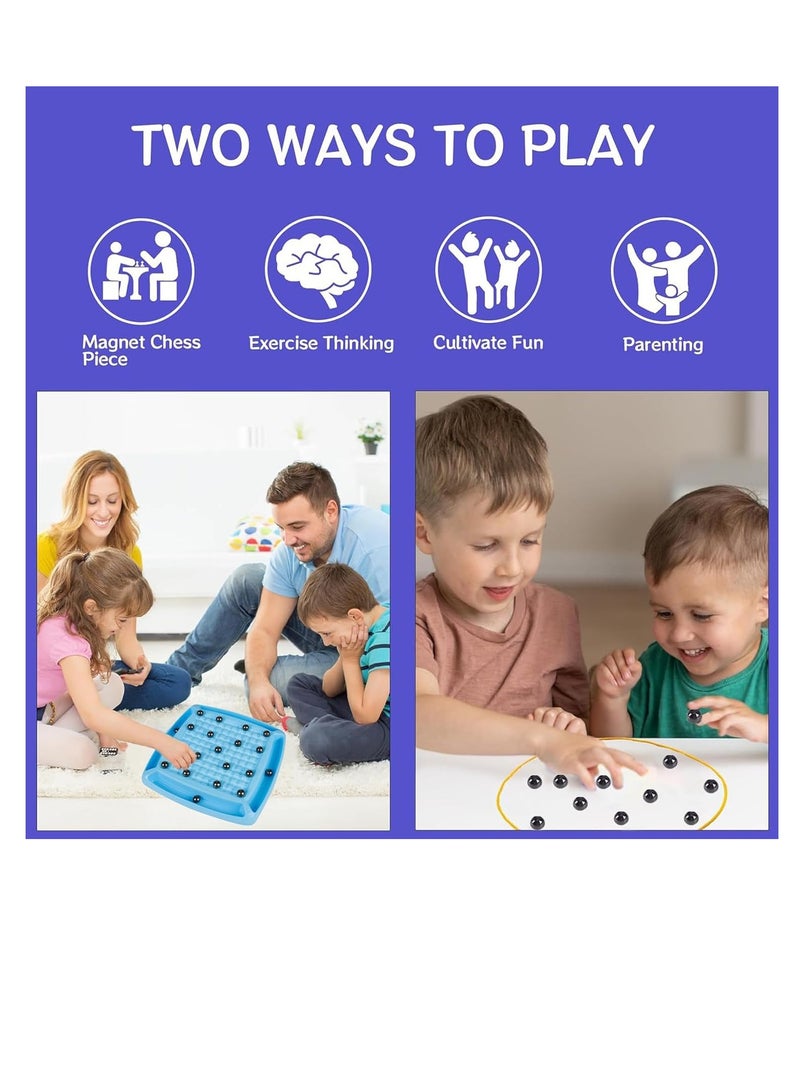 لعبة شطرنج مغناطيسية مع احجار جديدة 2024 لوحة العاب للعائلة احجية لسطح الطاولة روك لاعياد الميلاد للاطفال والبالغين، من كيوزدد فو، طفل - Image 4