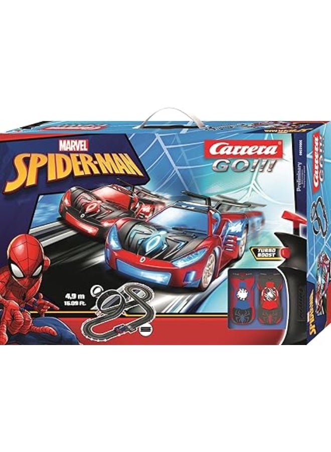 Carrera Go Carrera Spider Man Racing 1:43 Slot Car Race Track Set  | 4.9m Electric Track with Loop & Bottleneck | Licensed 2 Car Racing Game | 2 Player Action Toy for Kids & Adults | Fast Family Fun Gift - Image 5