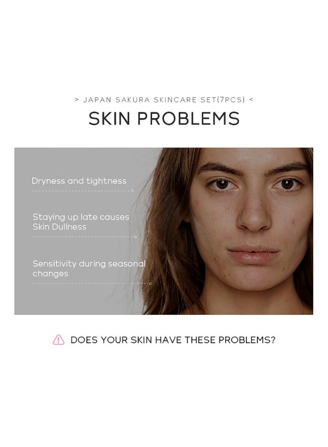 لايكو مجموعة ساكورا للعناية بالبشرة من لايكو، مجموعة هدايا للعناية بالبشرة، مع منظف، تونر، لوشن، سيروم، كريم للعين، كريم للوجه، برايمر مكياج، للنساء والفتيات المراهقات، هدية عيد ميلاد للأم والابنة - Image 3