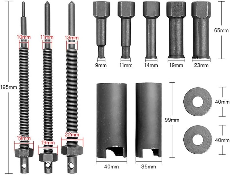Shkalacar Motorcycle Bearing Remover 9-23mm - Inner Bearings Pullers Extractor Tool - Image 5