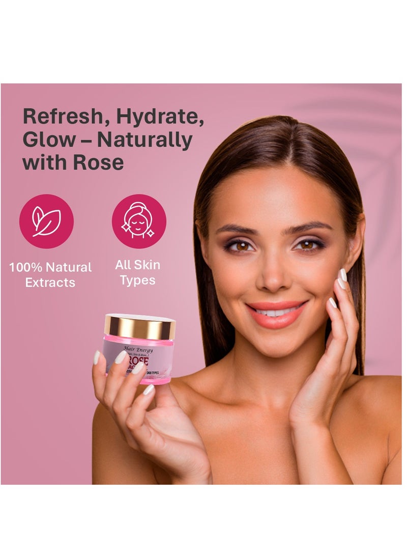 Hair Energy Hair Energy - Rose Face Gel | Oil-Free Moisturizer | Cooling, Hydrating & Refreshing | Aloe Vera, Cucumber & Rice Bran Oil | Ideal for All Skin Types | 30 gm  - Image 3
