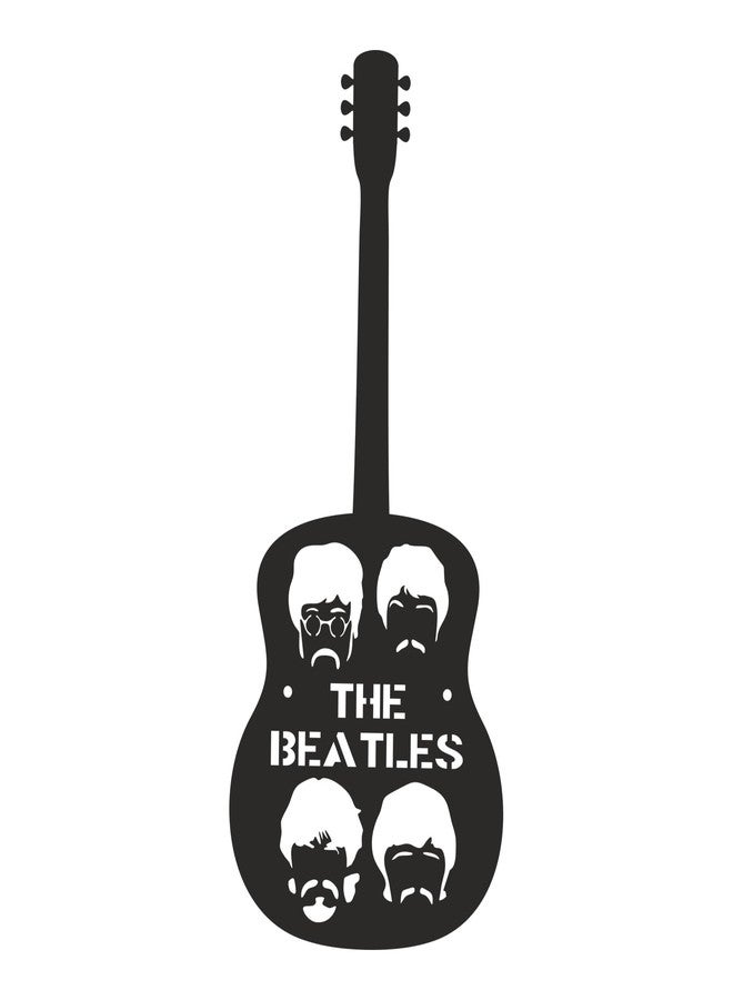 Mad Masters Beatles Singers in Guitar Decorative Wall Art - Wooden Hanging for Room, Wall Decoration and Home Decor - 17.5 Inch x 7 Inch - Image 1