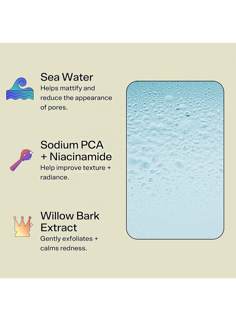 Bubble Skincare Bounce Back Balancing Facial Toner Mist，Hydrating Toner Spray + Pore Minimizer Made with Sea Water and Niacinamide to Help Improve Texture & Radiance (55ml) - Image 4