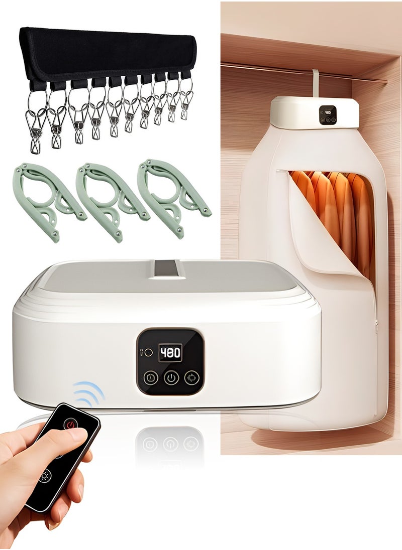 LUCKIER 600W Mini Portable Dryer for Apartment,Travel,Dorm,hotel,RV.Portable Dryer Machine With Timing Function Equipped.Easy to Use Dryer Bag for Delicate Garments, Underwear, Baby Clothes  - Image 1