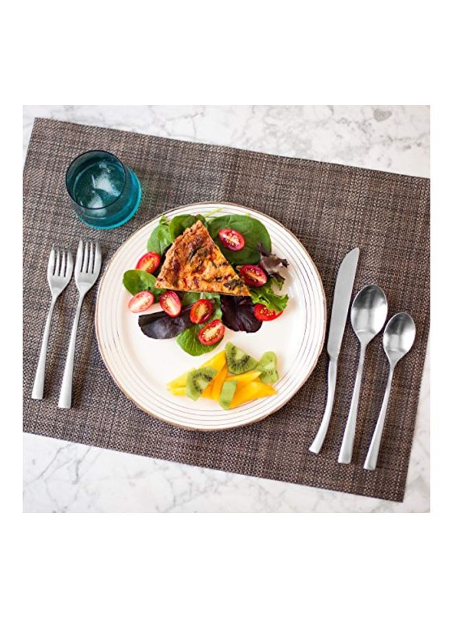 Knork Matte 20-Piece Flatware Set, Silver - Image 3
