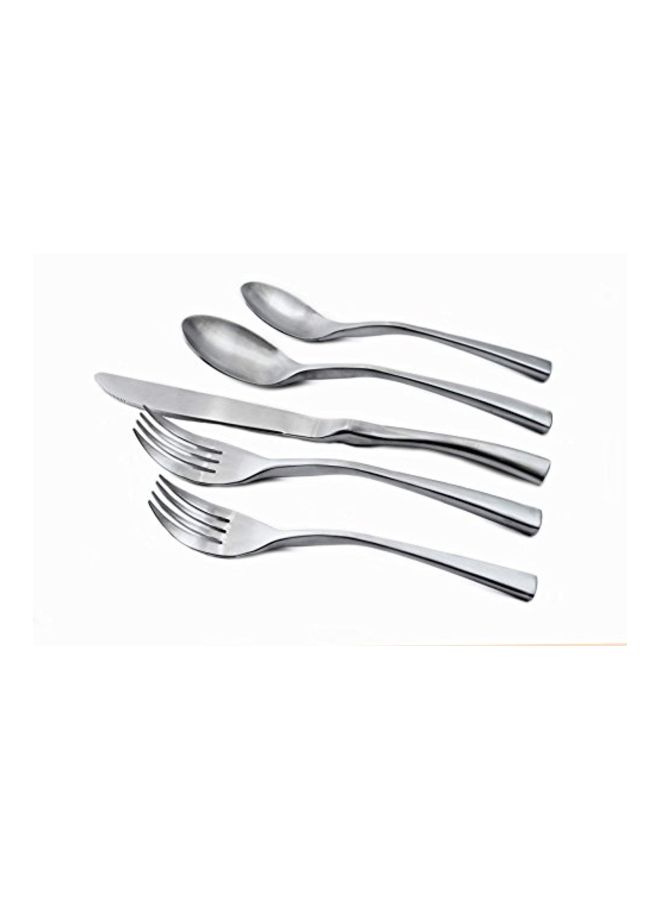 Knork Matte 20-Piece Flatware Set, Silver - Image 2