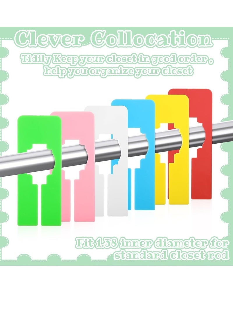 Closet Rack Dividers 24Pcs Clothing Size Hanger Dividers with a Bonus Marker Closet Organizers Clothing Dividers Labels Writable Closet Divider Set for Sorting Clothes Size 6 Colors  - Image 3
