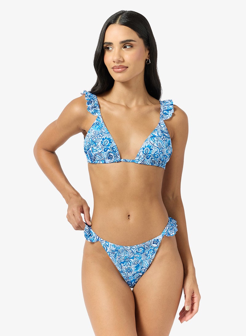 Ginger 3 PC Floral Bikini with Cover Up Set - Image 4